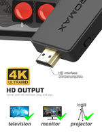 Nouvelle console de jeu rétro portable FTOC Mini 4K HD avec 1800 jeux intégrés, filaire, plug-and-play, classique pour TV