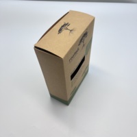Boîte en papier kraft écologique recyclable avec revêtement UV doré, design pliable et creux, boîte d'emballage