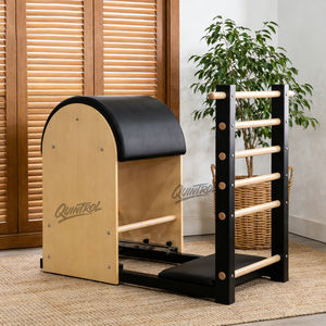 Baril d'escalier de Pilates portable et réglable avec design de <span class=keywords><strong>chaise</strong></span> Wunda - Équipement en bois d'érable peu encombrant pour la salle de sport à domicile et le studio - Product Image 1