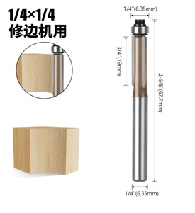 6.35mm Shank Carbide Flush Trimming Router Bits Wood Edge <strong>Trimmer</strong> 3-Flute Woodworking Laminate <strong>Trimmer</strong> with OEM Customizable - Product Image 3