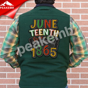 Venta al por mayor parche personalizado Juneteenth 1865 bordado lentejuelas parche hierro en <span class=keywords><strong>pegamento</strong></span> en la parte posterior <span class=keywords><strong>para</strong></span> <span class=keywords><strong>ropa</strong></span> - Product Image 6