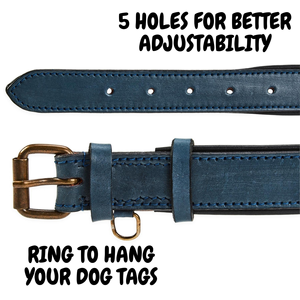 Collier pour chien en cuir réglable avec logo personnalisé, vente en gros, fabricant - Product Image 3