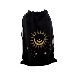 Mantel para Mesa de Tarot de Adivinación, Tela de Terciopelo Grueso con Pentagrama de Triple Luna + Bolsa para Cartas de Tarot - Product Image 5