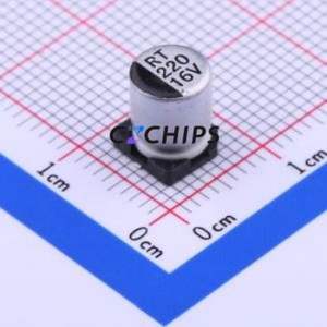 ตัวเก็บประจุ RT1C221M0607อลูมิเนียมอิเล็กโทรลีติค SMD D6.3xL7.7mm 220uF 20% 16V 105mA-120Hz - Product Image 1