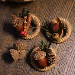 Broche de Piñas y Semillas de Plantas H393 para Mujer/Hombre, Flores Artificiales para Decoración del Hogar y Uso Personal - Product Image 2