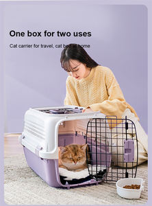 Cage de <span class=keywords><strong>transport</strong></span> pour animaux de compagnie en plastique portable de haute qualité, cage de <span class=keywords><strong>transport</strong></span> pour <span class=keywords><strong>avion</strong></span>, boîte de <span class=keywords><strong>transport</strong></span> pour chien - Product Image 5