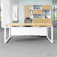 Meubles de bureau commerciaux en bois simples et modernes sur mesure, bureau de direction moderne, table de direction en forme de L, bureau de patron