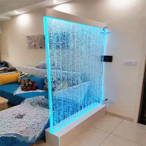 Populaire Inductie Licht Kleur Veranderende Led Licht Acryl Aquarium Bubble Muur Achtergronddecoratie