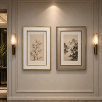 Bingkai Gambar Antik Barok Berlapis Emas PS, Profil Bingkai Dekoratif untuk Pajangan Karya Seni di Galeri, Toko, dan Dekorasi Rumah