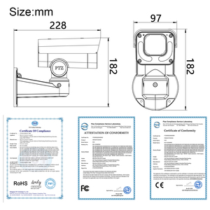 Caméra IP PTZ OEM 6MP avec audio PoE, vision nocturne couleur, détection de mouvement IA, zoom optique 5x, caméra de surveillance extérieure de type bullet - Product Image 3