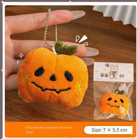 Porte-clés en peluche tendance pour Halloween : Chauve-souris volante, fantôme, citrouille, squelette, chapeau de sorcière – Pendentif de sac, décoration de fête, cadeau