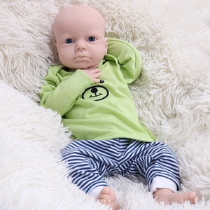 ตุ๊กตาซิลิโคนเนื้อแข็งทั้งตัวขนาด18นิ้วสำหรับเด็กเกิดใหม่ตุ๊กตาแฟชั่นไม่ทาสี - Product Image 4