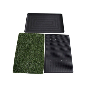 Bandeja de entrenamiento para orinal de perro lavable con alfombrilla de césped artificial de plástico para interiores y exteriores, almohadillas para orinar para cachorros, fábrica al por mayor - Product Image 5