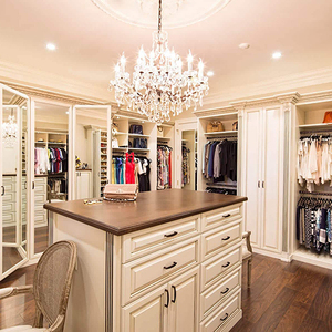 Luxury <strong>Solid</strong> <strong>Pine</strong> Hinged Doors Closet White <strong>Wardrobe</strong> - Product Image 1