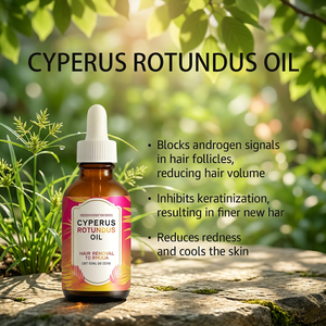 Cyperus Rotundus-olie Cypriol-olie Cyperus Rotundus-olie Natuurlijke haarremmende essence Serum voor langzamer groei Lichaam Gezicht Ontharing - Product Image 1