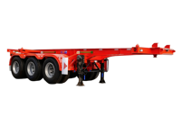 Semi-remorque plateau squelette porte-conteneurs 3 essieux 40-60 tonnes pour transport lourd, fabriquée en Chine