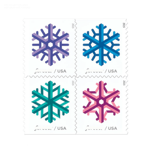 Timbres-<span class=keywords><strong>poste</strong></span> américains blancs « Love Goodnight Moon 2015 » avec flocons de neige géométriques, pour l'envoi de commandes, enveloppes et étiquettes postales américaines à vie - Product Image 1