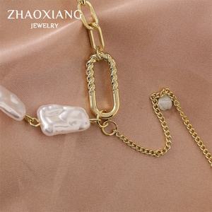 Joyería de Moda: Dijes de Acero Inoxidable con Diseño de Perlas de Agua Dulce de Forma Irregular para Mujer y Novia - Product Image 3