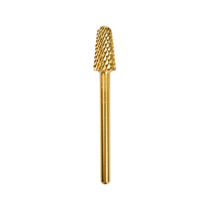 5.2mm Safety Nail Drill Bit Gold Coating C M F Grit Tungsten Carbide Nail Bur Independent Packaging Salon Nail Bits - Product Image 1