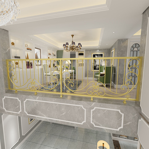 Tùy chỉnh nhà biệt thự trong nhà cổ kim loại cầu thang lan can thiết kế hiện đại sang trọng trang trí <span class=keywords><strong>wrought</strong></span> sắt cầu thang lan can - Product Image 4