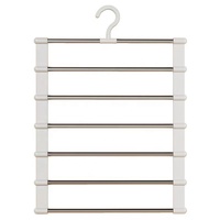 JOYBOS Étagères de rangement réglables en alliage d'aluminium à 5 ou 7 niveaux, porte-pantalons, rangement pour éplucheurs d'orange
