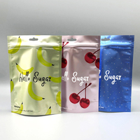 Sachet personnalisé pour fruits secs 100g 200g, avec logo personnalisé, fermeture éclair argentée brillante, fenêtre transparente, emballage pour snacks, sac Mylar