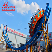 Manège Soucoupe Volante UFO avec Sièges Rotatifs - Attraction de Fête Foraine Emotionnante pour Enfants et Adultes