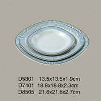 Assiette de présentation décorative en mélamine perlée pour fêtes et mariages