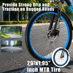 Bicicleta de Carretera K820 de 29 Pulgadas con Motor sin Escobillas, 21 Velocidades, Frenos de Disco Mecánicos y Batería de Litio para U - Product Image 1