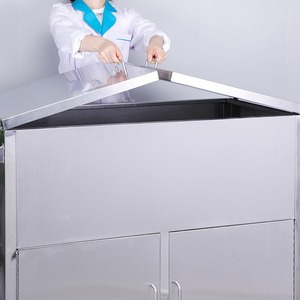 Chariot d'hôpital multifonctionnel Mu Zixing en acier inoxydable 55x100x97cm pour déchets, linge et fournitures stériles - Product Image 1