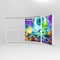Boîte à lumière modulaire personnalisée en tissu SEG avec écran LED intégré pour mur de stand d'exposition de grande taille