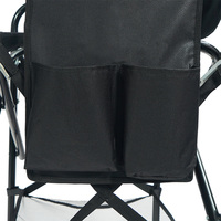 Chaise de camping pliante haute de réalisateur, moderne, robuste, en aluminium, portable, avec table latérale et sac de transport, personnalisable
