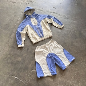 Design Custom Men Windbreaker Nylon Tracksuit for High Quality <b>Zip</b> <b>up</b> <b>Jackets</b> and Nylon Track Pants Jogging Suit Windbreaker Set - Product Image 3