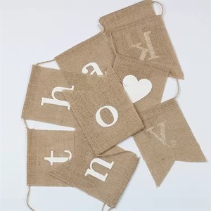 Guirnalda de Yute Rústica con Letras de Agradecimiento para Decoración de Bodas, Fiestas de Cumpleaños, Baby Showers y Despedidas de Soltera - Product Image 2