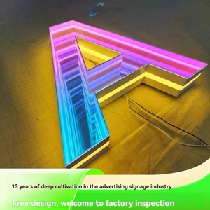 Insegna al Neon Personalizzata con <span class=keywords><strong>Lettere</strong></span> a Specchio Infinito 3D LED in Acrilico per Logo Aziendale e <span class=keywords><strong>Arte</strong></span> Negoziale - Product Image 2