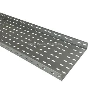 power station Cable Tray 250mm Powder Coated perforated Zinc aluminum magnesium cable tray for indoor used