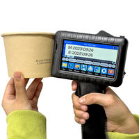 Máquina impresora de inyección de tinta portátil de mano de 12,7mm para impresión de logotipo de código de lote de fecha de caducidad en bolsa de cartón de plástico