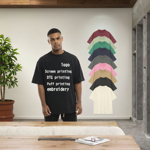 <b>Mens</b> Oversized T <b>Shirt</b> Front Custom Logo Design <b>Silk</b> Screen Printing 100% Cotton - Product Image 3