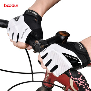 Bodun Cycling Gloves <b>Half</b> Finger Shock Absorption Anti <b>Slip</b> For Road Mountain Bike Racing Unisex Microfiber Sports Gloves - Product Image 3