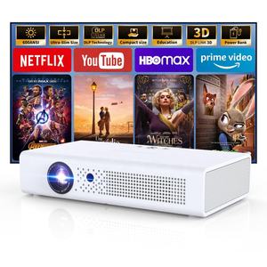 Projecteur intelligent pour la maison, mise au point automatique, correction de la distorsion trapézoïdale, cinéma maison, éducation, apprentissage, compatible 3D, Full HD, batterie intégrée, projecteur extérieur - Product Image 2