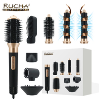 Kit Sèche-Cheveux 8-en-1 Peigne Coiffant Chauffant Brosse Sèche-Cheveux Boucleur Automatique Multi-Styler
