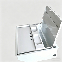 Boîtier de protection d'écran LCD manuel à verrouillage, compact et léger, pour système de réunion de table de conférence de bureau