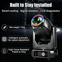 Projecteur LED Beam 300W à tête mobile, prêt à l'emploi, BSW 3-en-1 Zoom RGBW Strobe Frost DMX512 9-42 Faisceau Réglable IP20 pour Boîte de Nuit DJ Fête