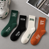 Chaussettes de performance décontractées avec logo personnalisé, respirantes, côtelées, pour l'exercice et les loisirs en plein air