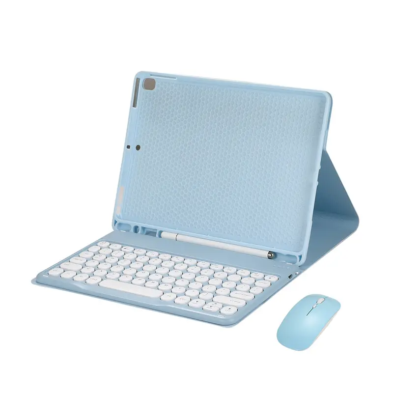 Factory Wholesale Keyboard with wireless Multi-Touch Trackpad Built-in Pencil Holder Flip Stand Keyboard Cover for iPad 10/9/8/7