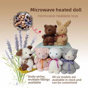 Sac parfumé de fleurs séchées de céréales chauffantes au micro-ondes nouvelle série ronde jouet en peluche chaud - Product Image 5