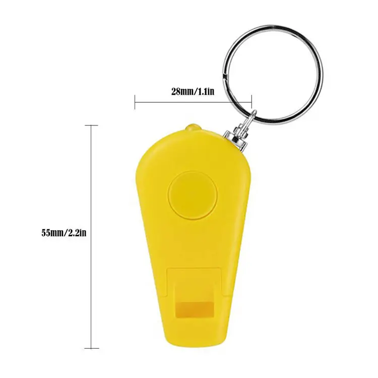 Promotional Business Gifts Cheap Plastic LED Torch Keychain with Whistle Light-Up Keyring for Carabiners & Keychains