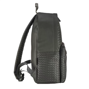 Kunden spezifischer gewebter PU-Leder rucksack Schwarze Schulbuch tasche mit Diebstahls chutz verschluss für Reises atch - Product Image 2