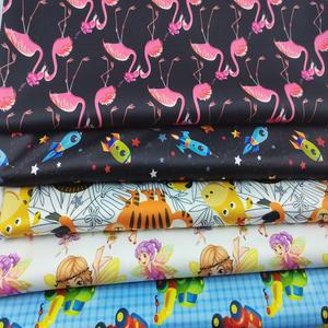 100% <span class=keywords><strong>Polyester</strong></span> 170g/m² hochwertiges kleines MOQ Wasserdichtes PUL-Gewebe mit individuellem Digitaldruck für Baby windel hosen - Product Image 1