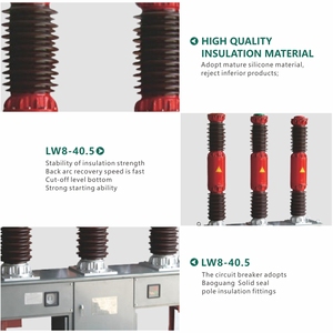저렴하고 미세한 실외 진공 회로 차단기, 유형 LW8-40.5, 고전압 황 Hexafuride AC SF6, 우수한 공급 업체 공장 - Product Image 2